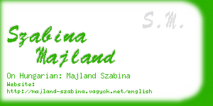 szabina majland business card